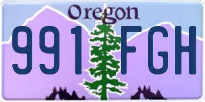 OR license plate 991FGH