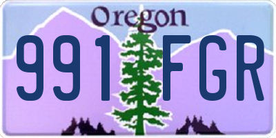 OR license plate 991FGR