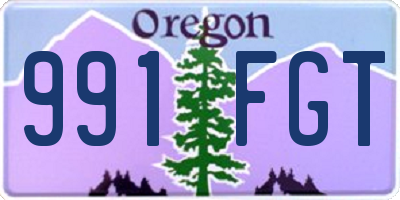 OR license plate 991FGT