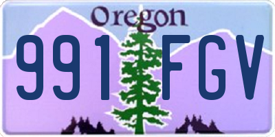 OR license plate 991FGV