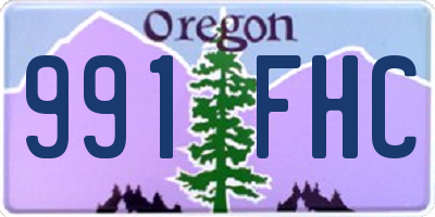 OR license plate 991FHC