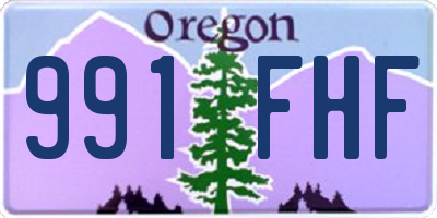 OR license plate 991FHF