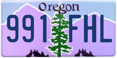 OR license plate 991FHL
