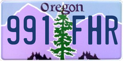 OR license plate 991FHR