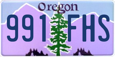 OR license plate 991FHS