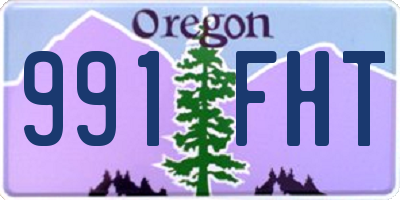 OR license plate 991FHT