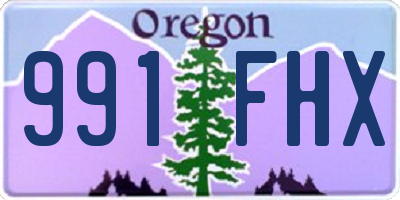 OR license plate 991FHX