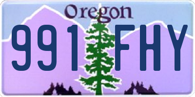 OR license plate 991FHY