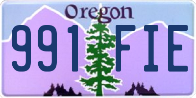 OR license plate 991FIE