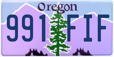 OR license plate 991FIF