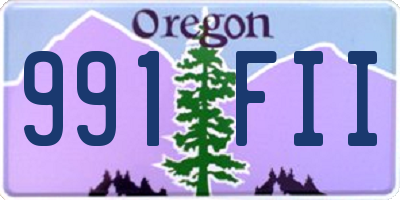 OR license plate 991FII