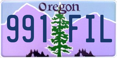 OR license plate 991FIL