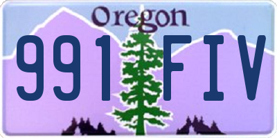 OR license plate 991FIV