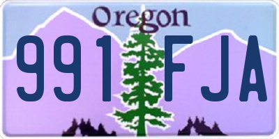 OR license plate 991FJA