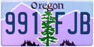 OR license plate 991FJB