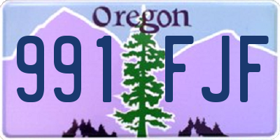 OR license plate 991FJF