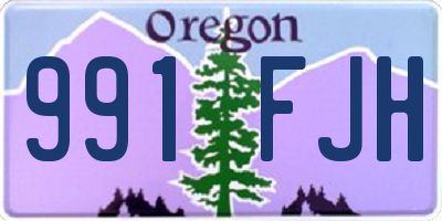 OR license plate 991FJH