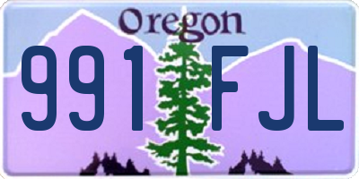 OR license plate 991FJL