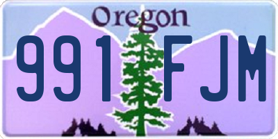 OR license plate 991FJM