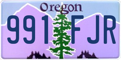 OR license plate 991FJR