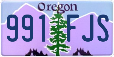 OR license plate 991FJS