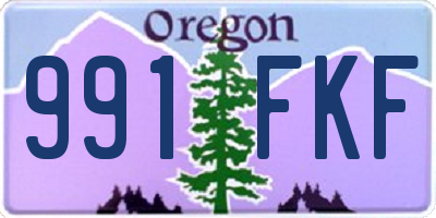 OR license plate 991FKF