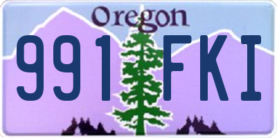 OR license plate 991FKI