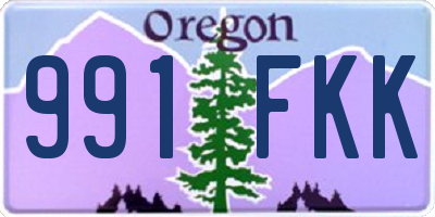 OR license plate 991FKK