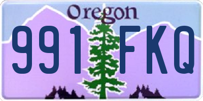 OR license plate 991FKQ