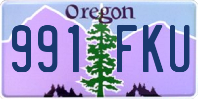 OR license plate 991FKU