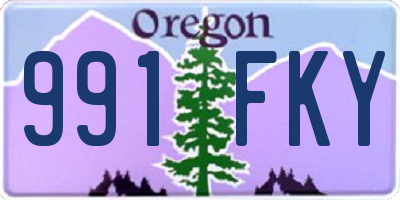 OR license plate 991FKY