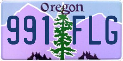 OR license plate 991FLG