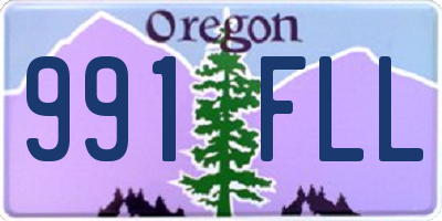 OR license plate 991FLL