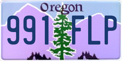 OR license plate 991FLP