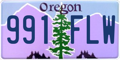 OR license plate 991FLW