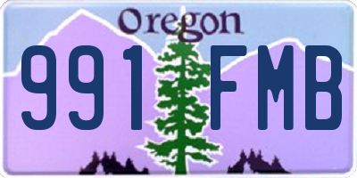 OR license plate 991FMB