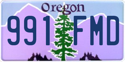 OR license plate 991FMD