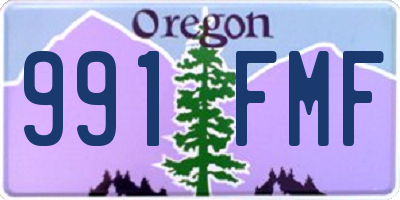 OR license plate 991FMF