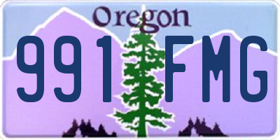 OR license plate 991FMG