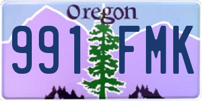 OR license plate 991FMK