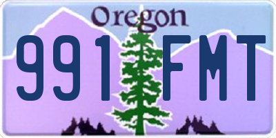 OR license plate 991FMT