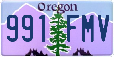 OR license plate 991FMV