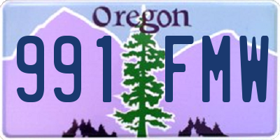 OR license plate 991FMW