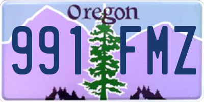 OR license plate 991FMZ