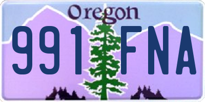 OR license plate 991FNA