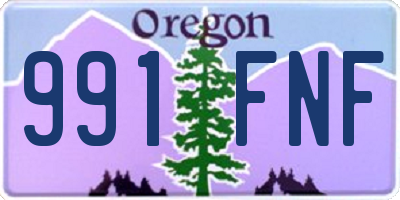 OR license plate 991FNF
