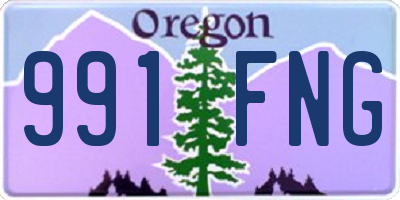 OR license plate 991FNG