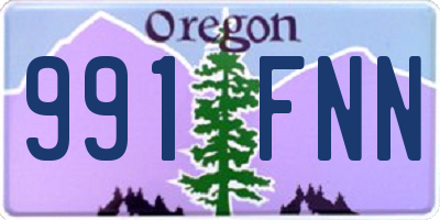 OR license plate 991FNN