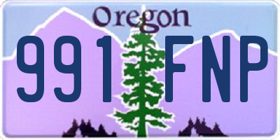 OR license plate 991FNP