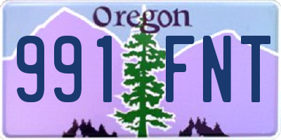 OR license plate 991FNT